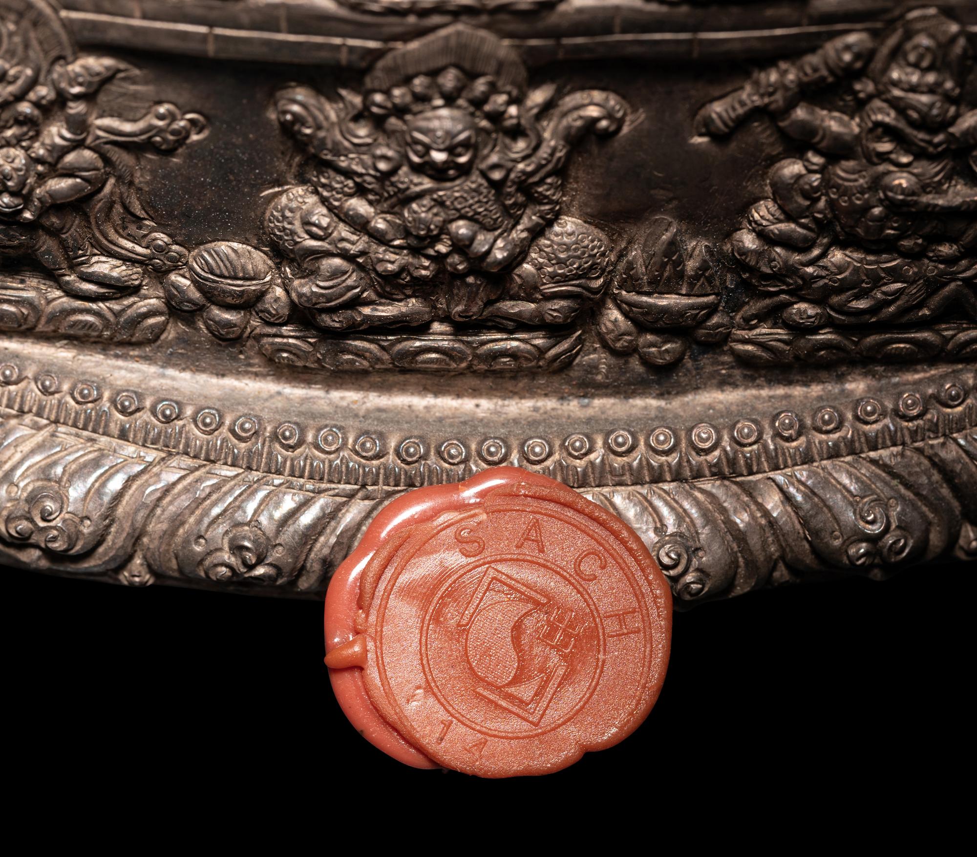 A Tibetan Silver Travelling Shrine, Ga‘u