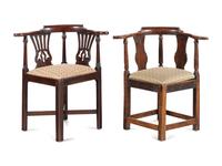 Two George III Corner Chairs