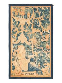 A Pair of Flemish Tapestry Panels Emblematic of Hope and Justice
