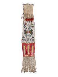 Sioux Beaded Hide Tobacco Bag