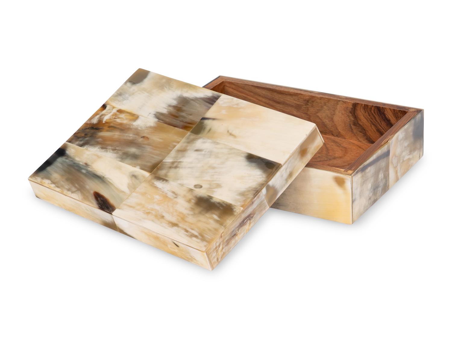 A Horn Veneered Cigar Humidor