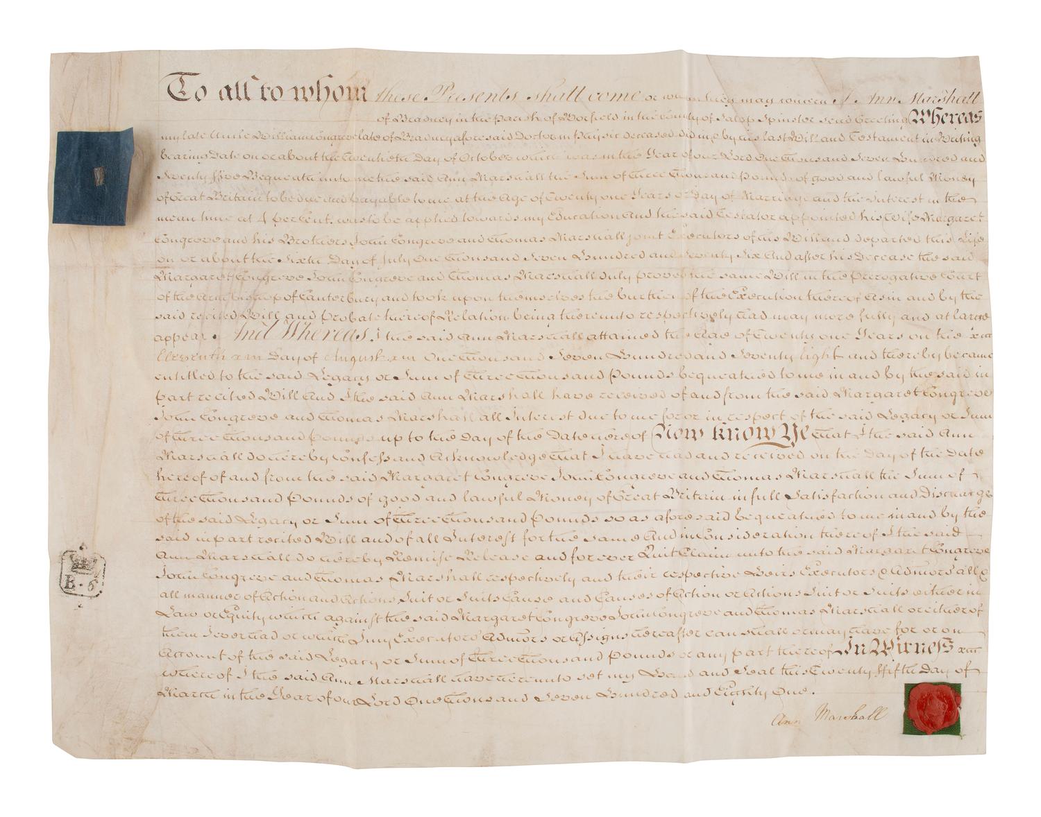 [ENGLAND]. A group of 3 English indentures, comprising: