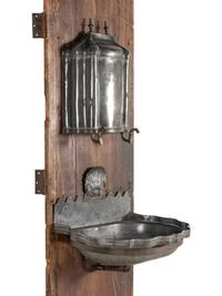 A Continental Pewter Lavabo and Basin