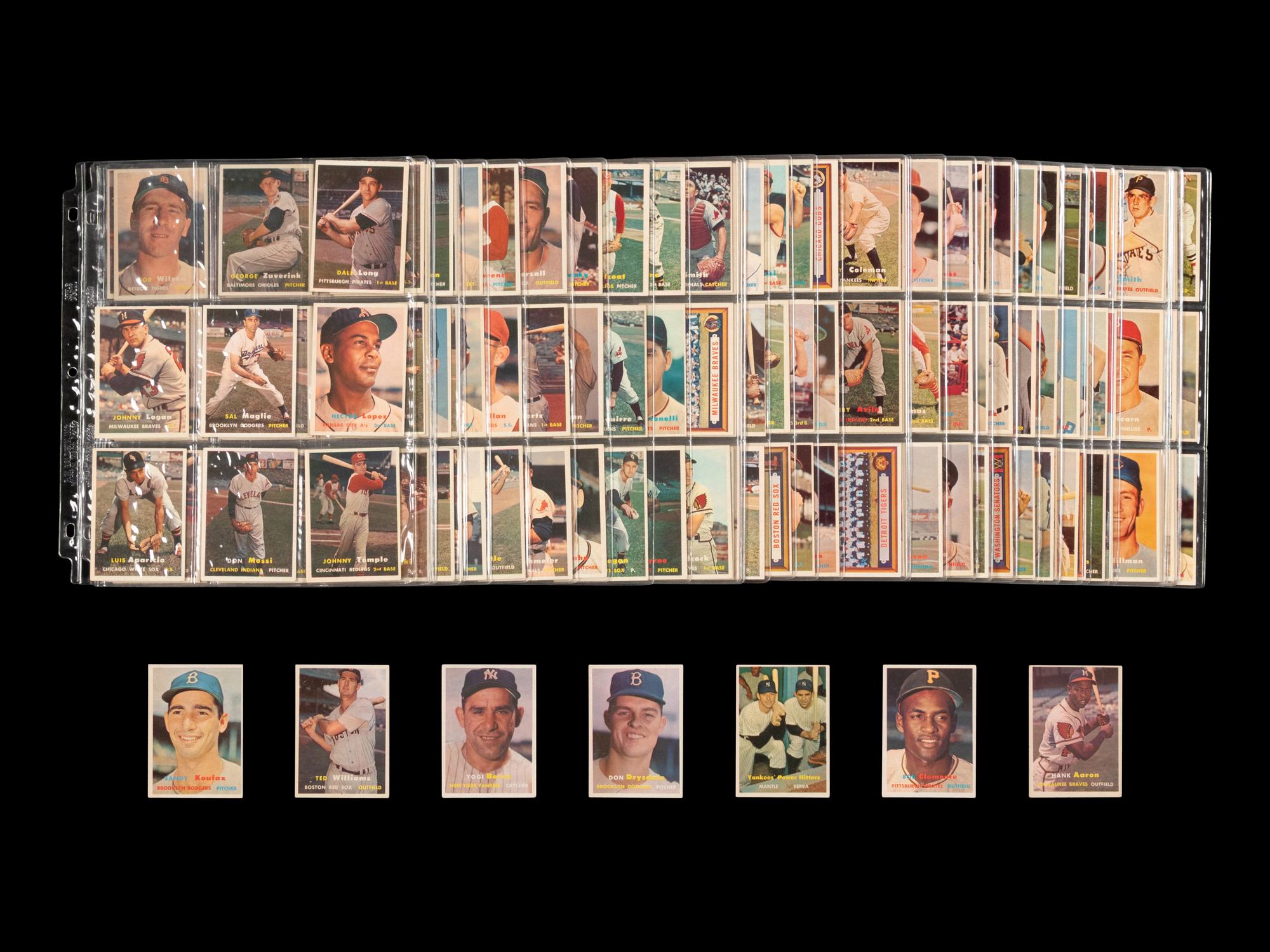 A Near Set of 1957 Topps Baseball Cards (403/407)