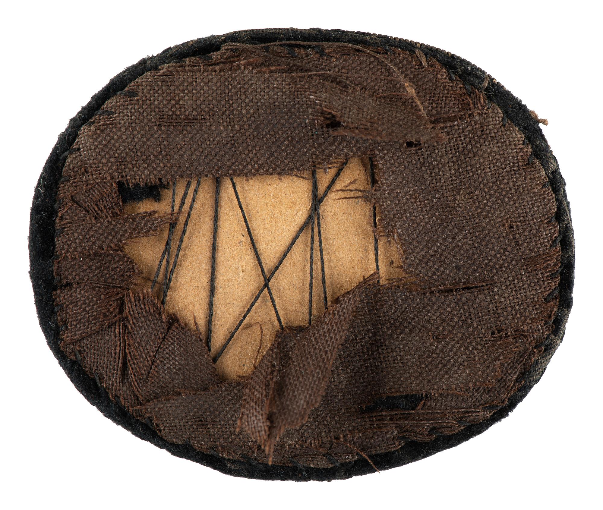 [CIVIL WAR]. Signal corps embroidered bullion hat insignia.