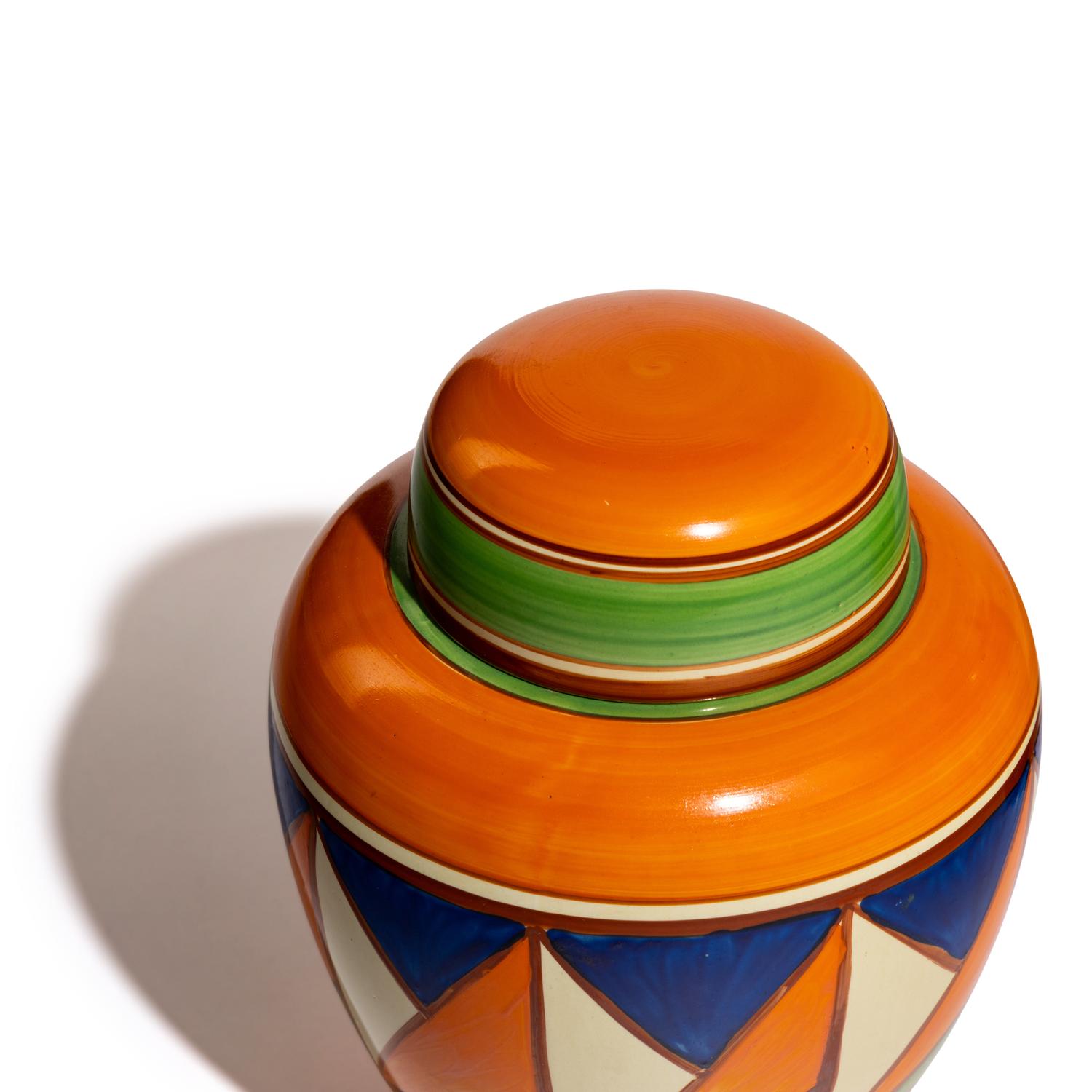Bizarre pattern, vase and lidded jar