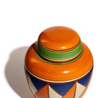 Bizarre pattern, vase and lidded jar