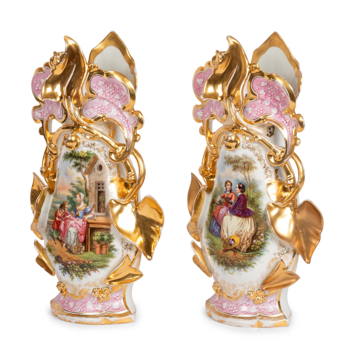 A Pair of Paris Porcelain Vases