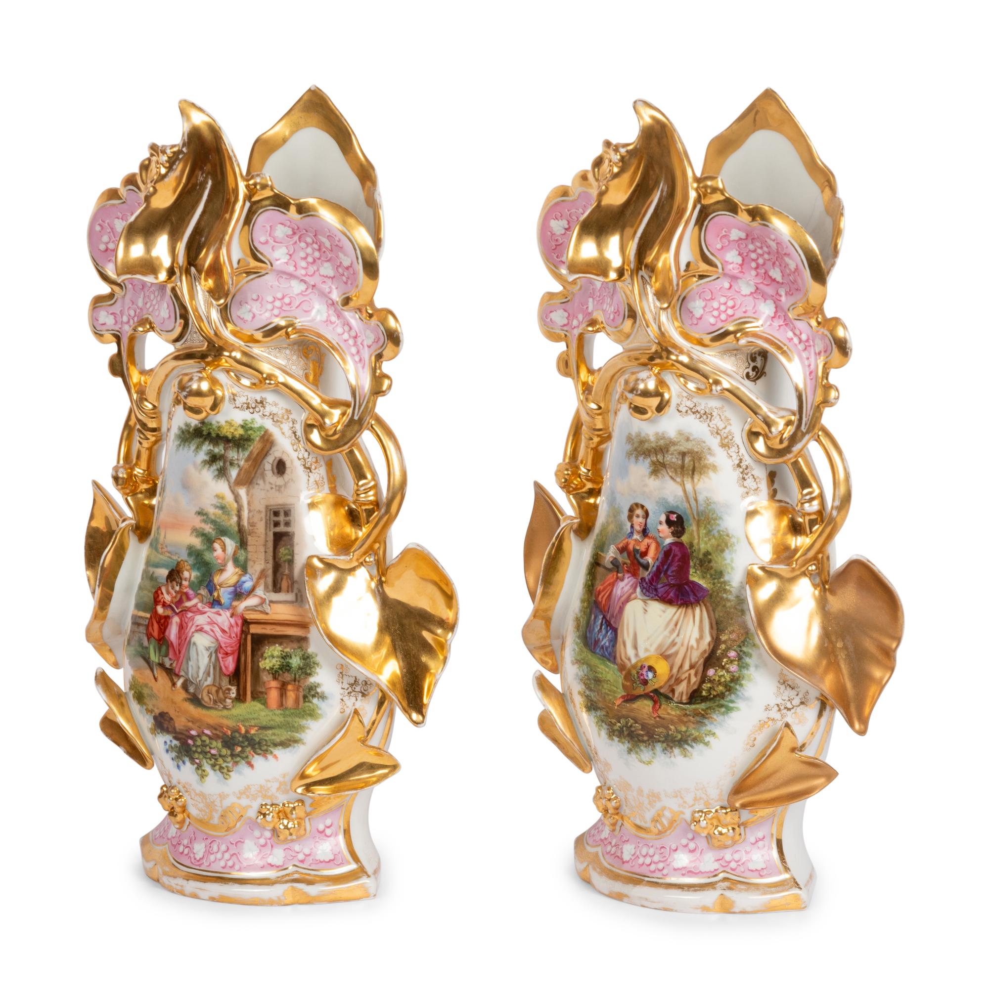 A Pair of Paris Porcelain Vases