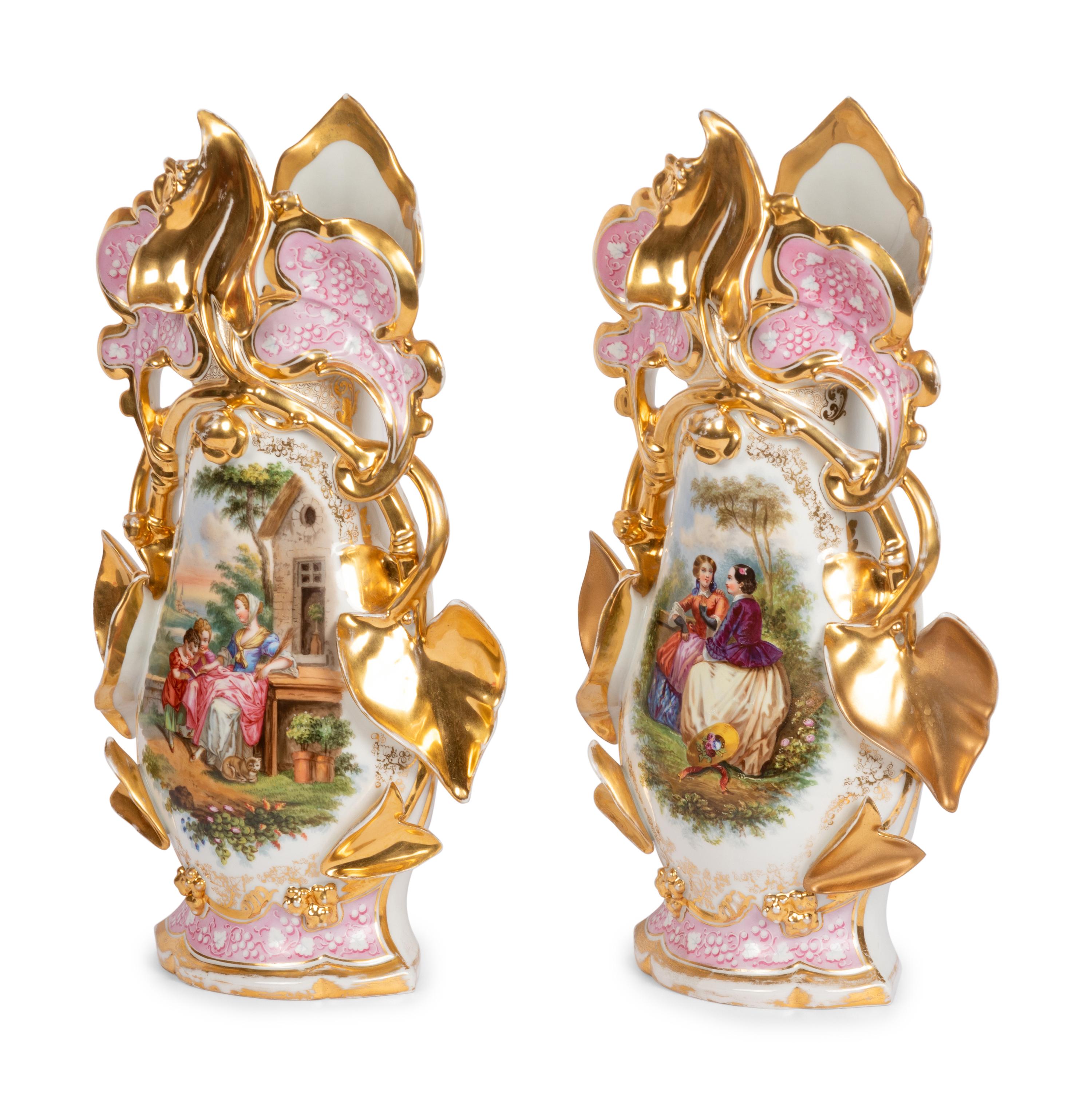 A Pair of Paris Porcelain Vases