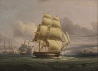 Starboard View of a Brig Under Sail (Possibly The Needles)