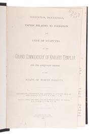[DAKOTAS - KNIGHTS TEMPLAR]. 8 volumes of proceedings of the Knights Templar and Masons.