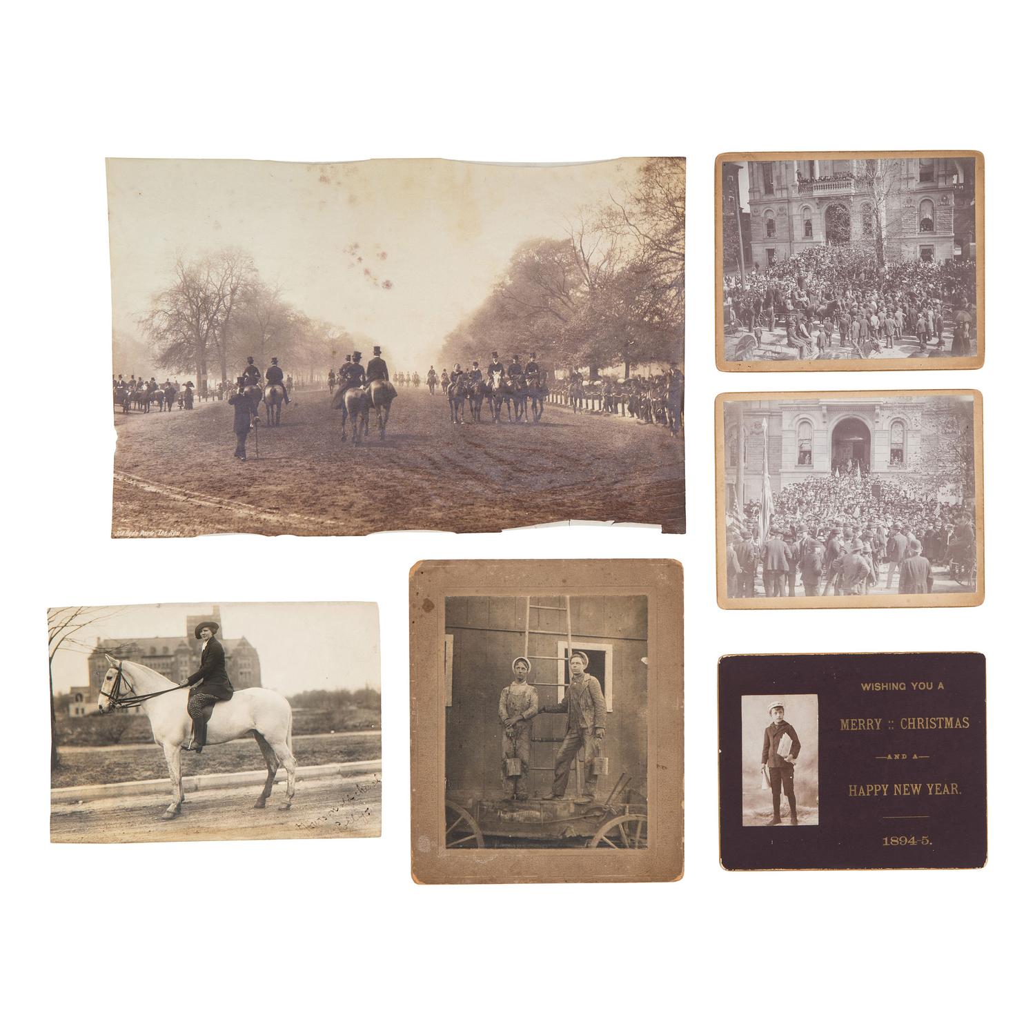 [EARLY PHOTOGRAPHY]. A group of 60 photographs, incl. portraiture, landscapes, and occupational scenes, comprising:
