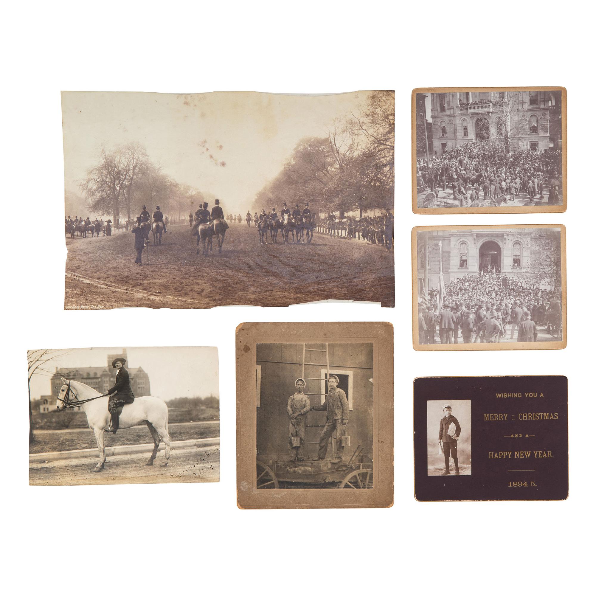 [EARLY PHOTOGRAPHY]. A group of 60 photographs, incl. portraiture, landscapes, and occupational scenes, comprising: