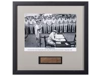 [WORLD WAR II]. A segment of the deck from the battleship USS Missouri, site of the official surrender of the Empire of Japan ending World War II.