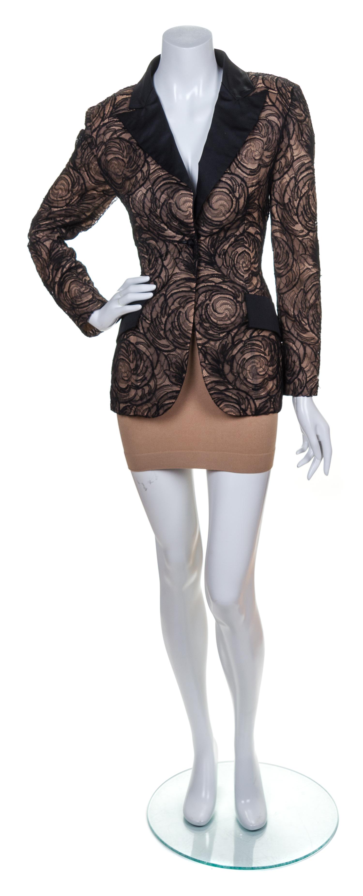 A Bill Blass Black Lace Blazer, Size 6.