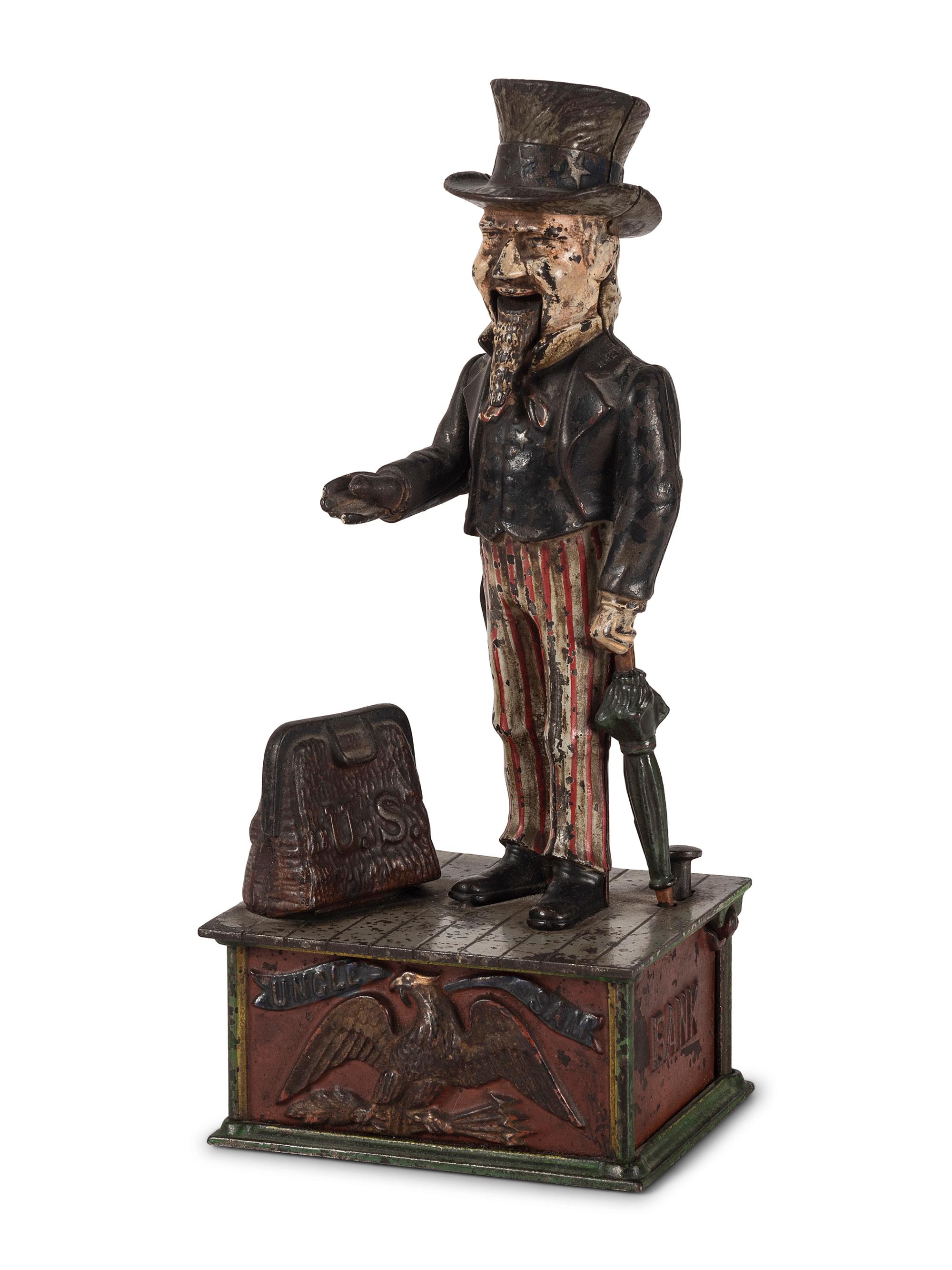 An "Uncle Sam" Cast Iron Mechanical Bank