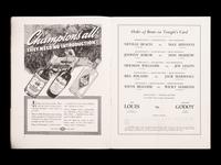 A June 20 1940 Joe Louis vs. Arturo Godoy Heavyweight Boxing Championship On Site Fight Program