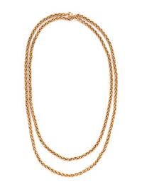 YELLOW GOLD LONGCHAIN NECKLACE