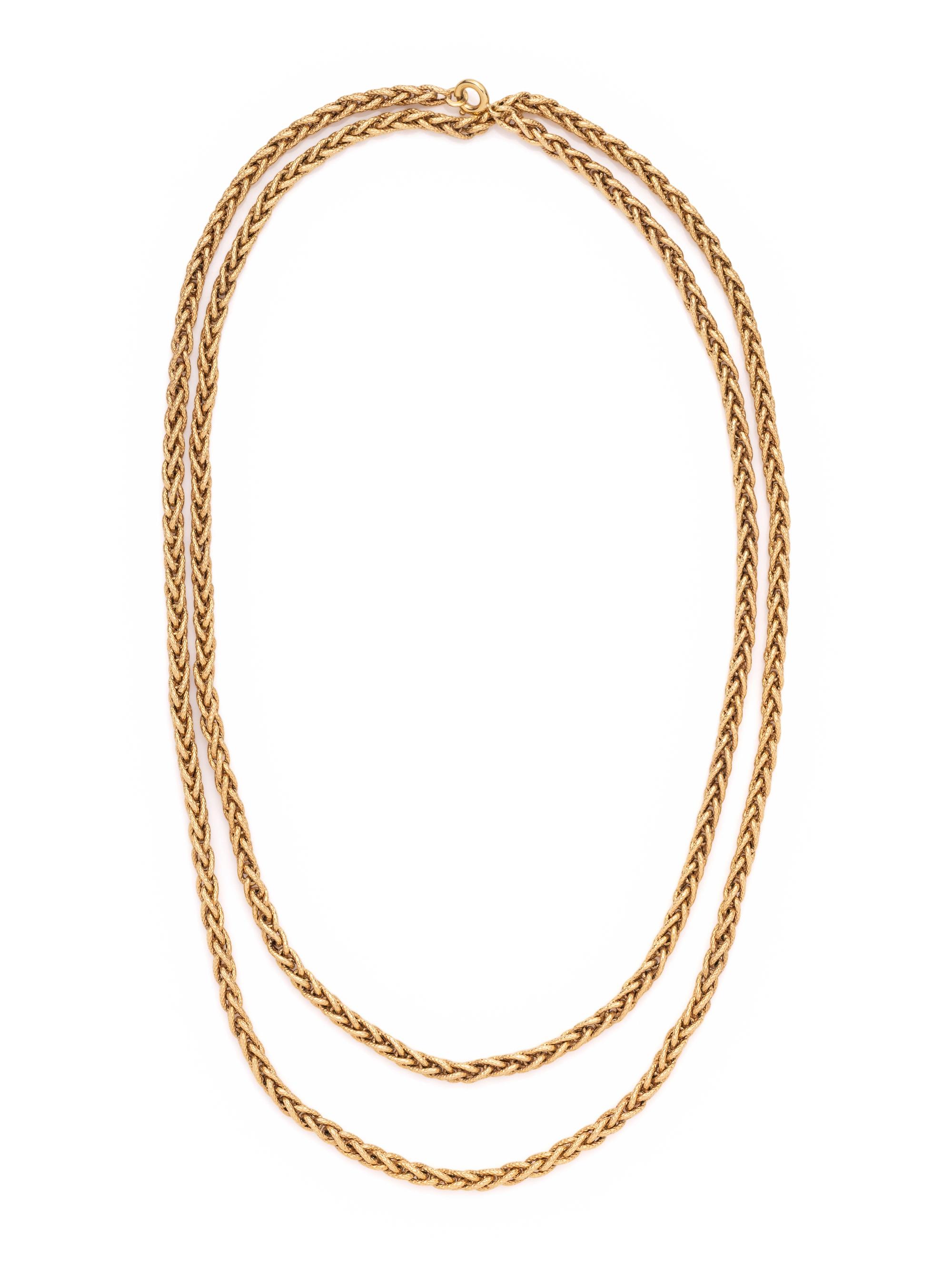 YELLOW GOLD LONGCHAIN NECKLACE