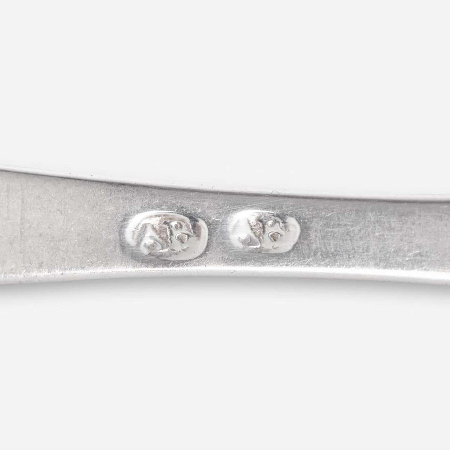 A rare set of four silver tablespoons Adrian Bancker (1703-1772), New York, NY, circa 1740