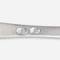A rare set of four silver tablespoons Adrian Bancker (1703-1772), New York, NY, circa 1740