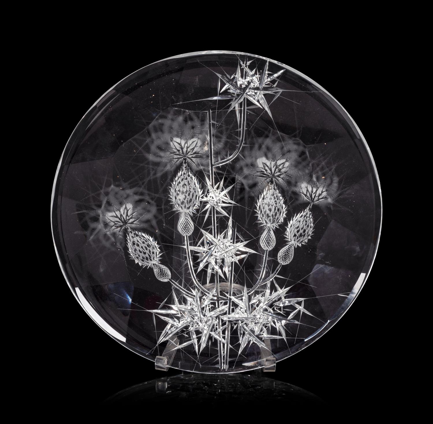 An Etched Glass Charger