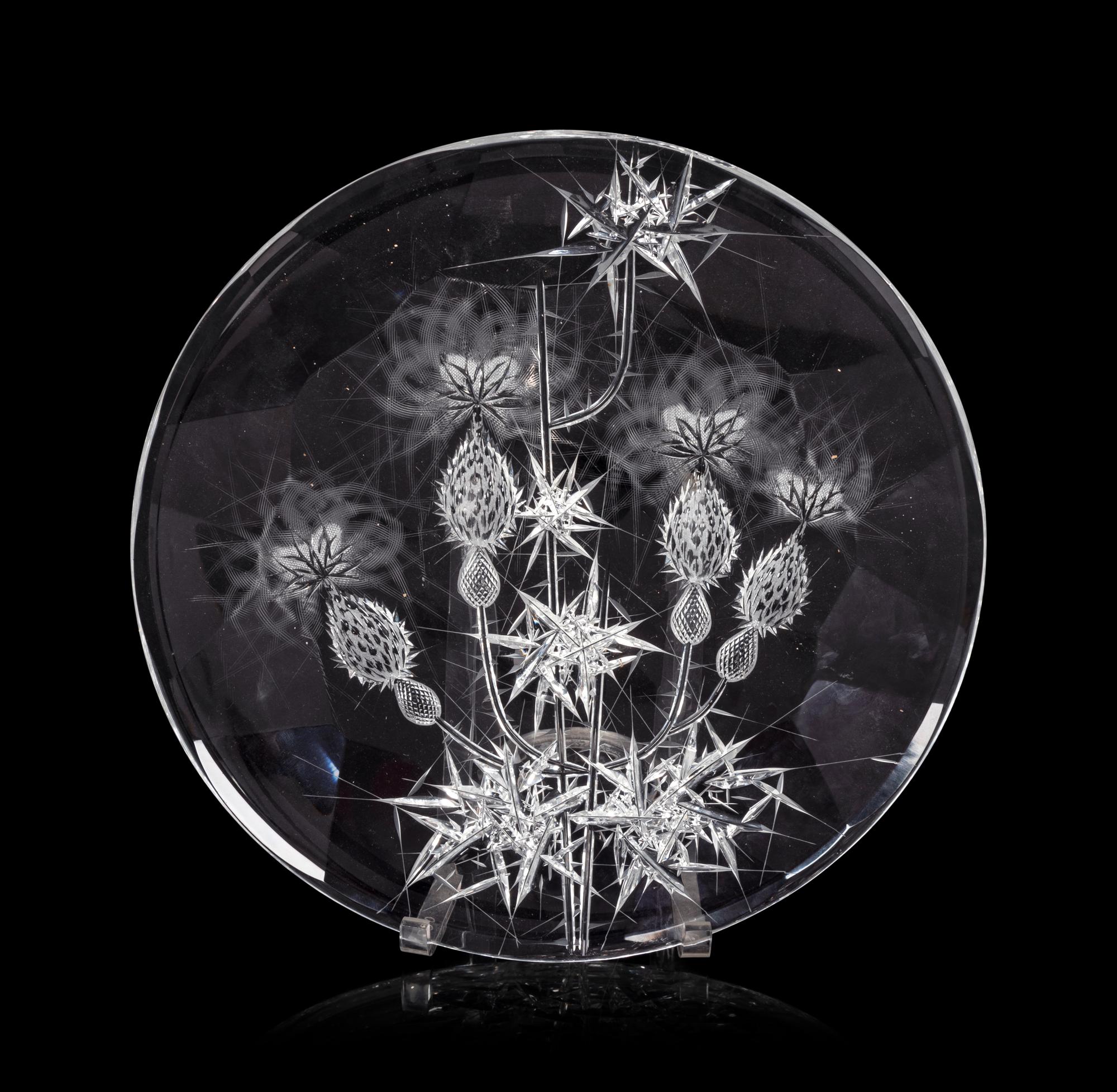 An Etched Glass Charger