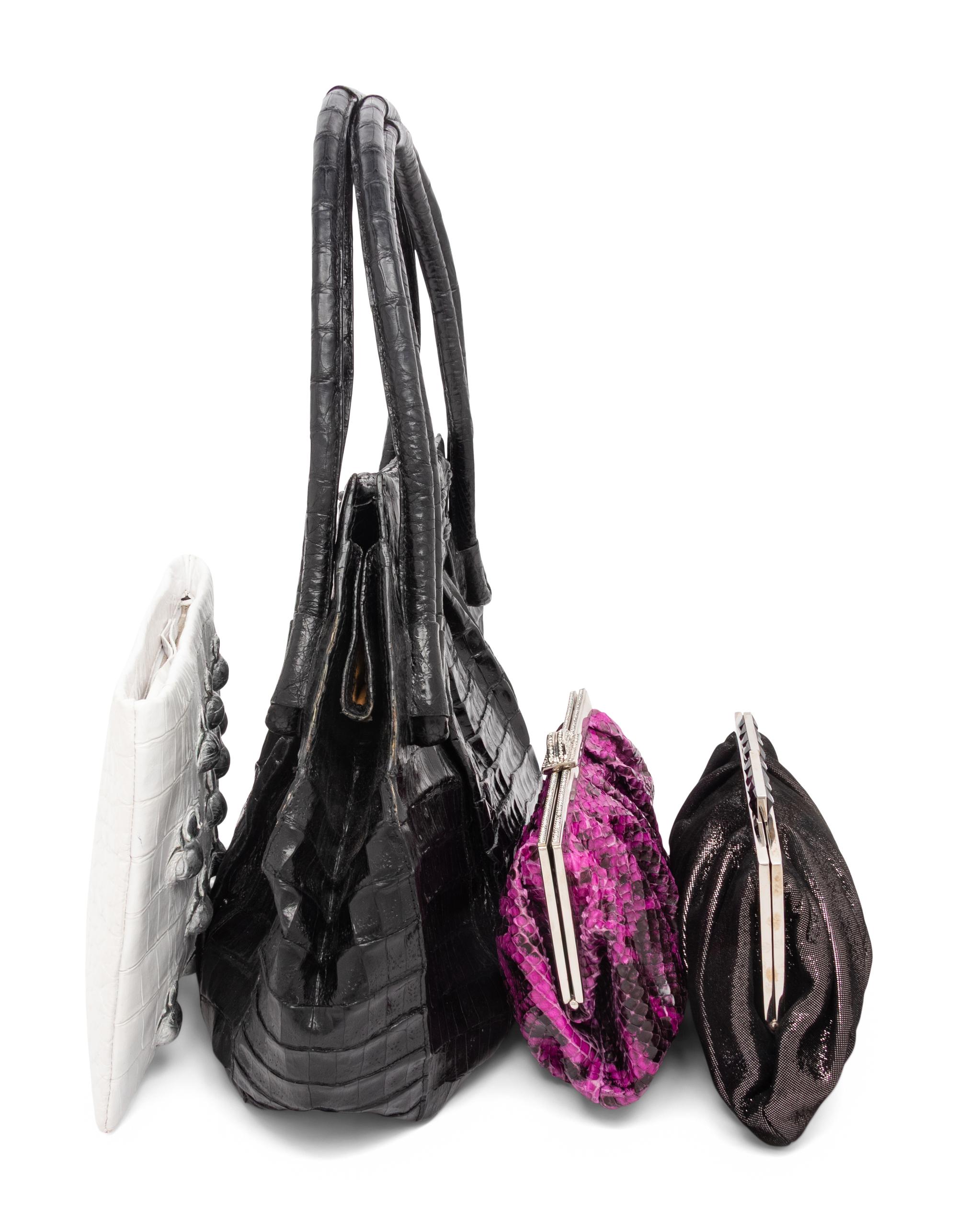 Nancy Gonzalez & Judith Leiber, Four Exotic Skin Bags