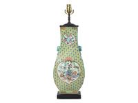 A Chinese Porcelain Vase Mounted as a Lamp