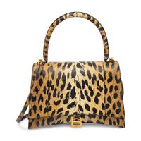 BALENCIAGA, LEOPARD-PRINT HOURGLASS BAG