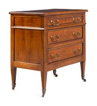 A Pair of Directoire Style Walnut Small Commodes