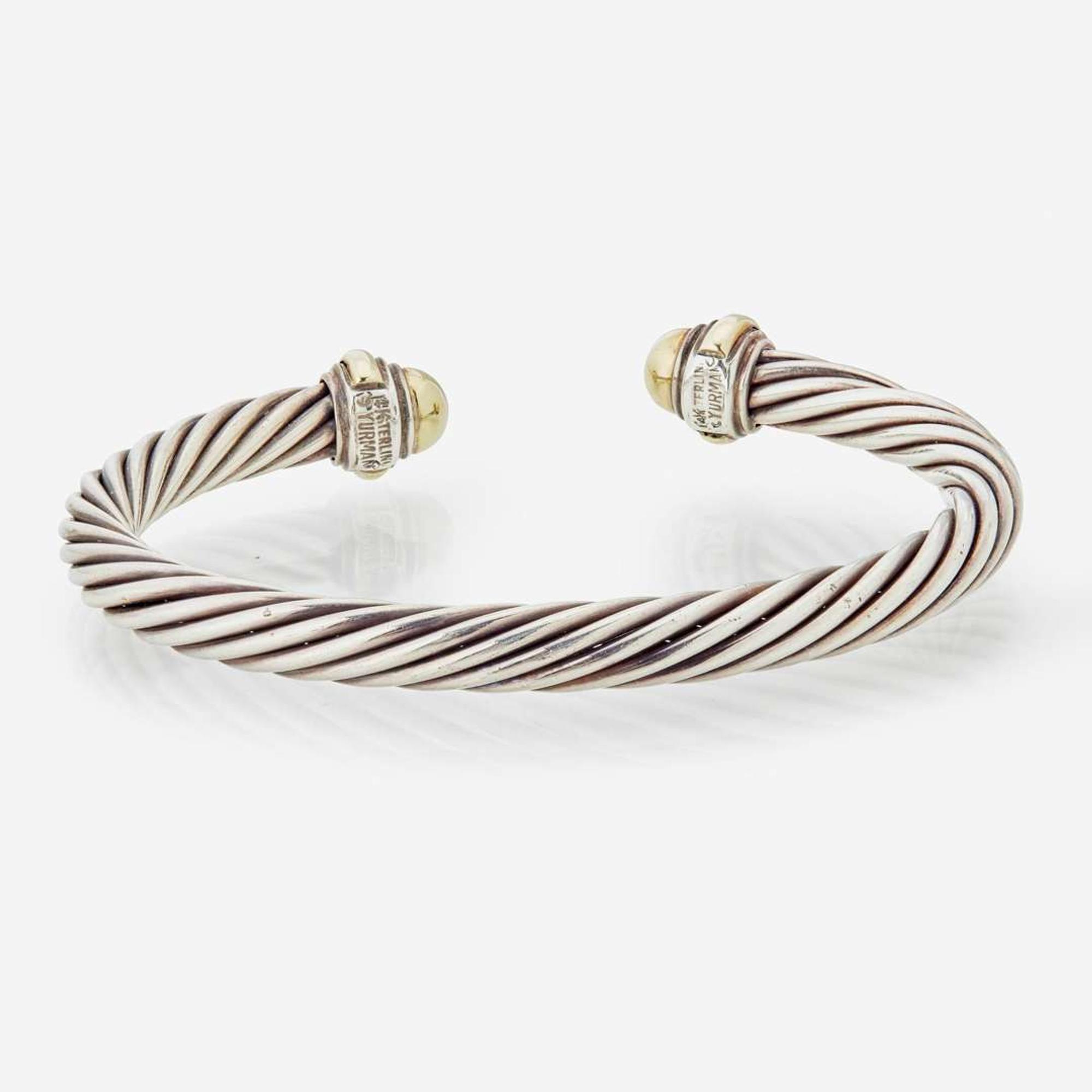 A David Yurman Sterling Silver Bracelet and Ring David Yurman