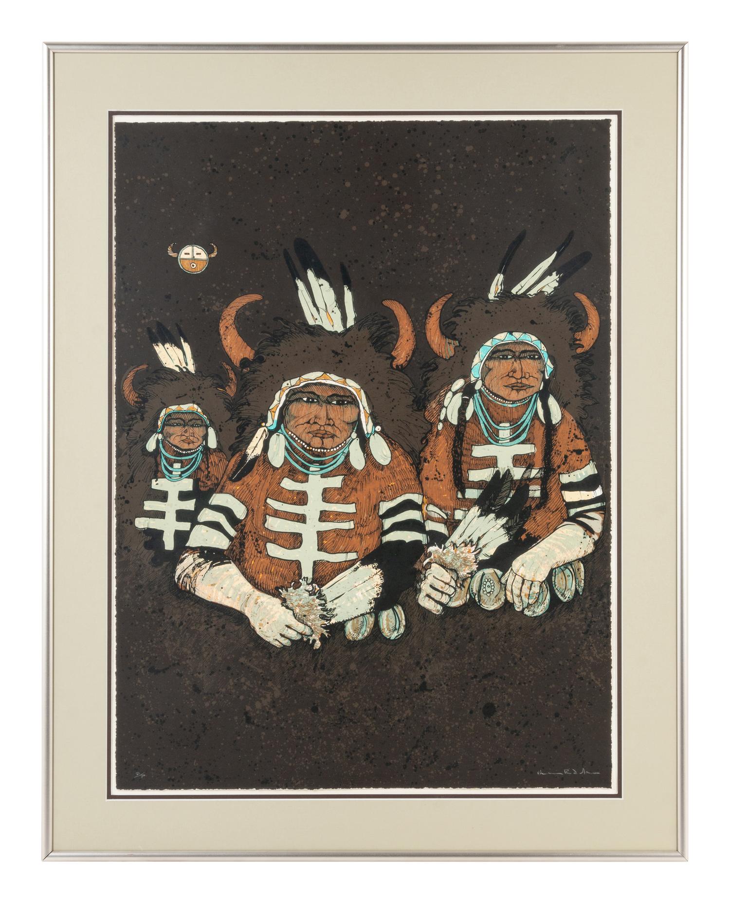 Northern Plains Buffalo Dancers , Printer's Proof