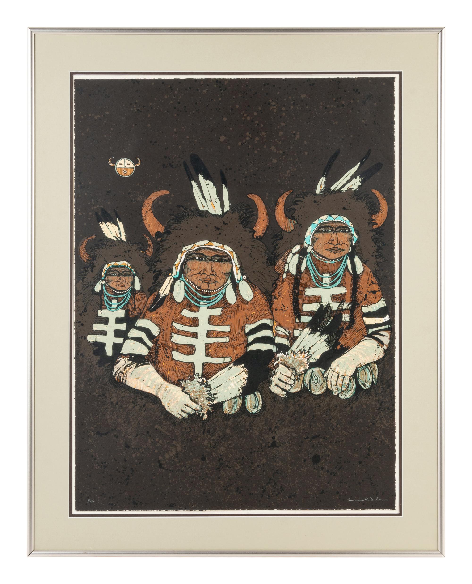 Northern Plains Buffalo Dancers , Printer's Proof
