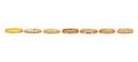 A Collection of Yellow Gold Rings,