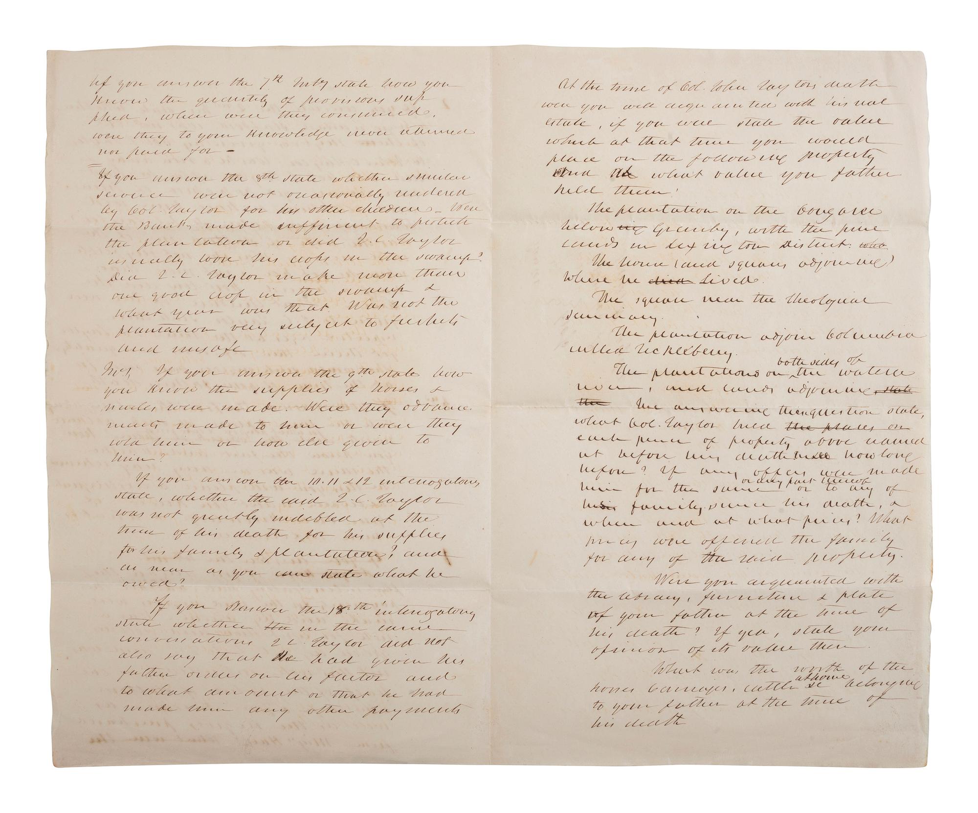 [ENSLAVEMENT & ABOLITION]. A group of 2 legal documents related to cases involving enslaved persons.