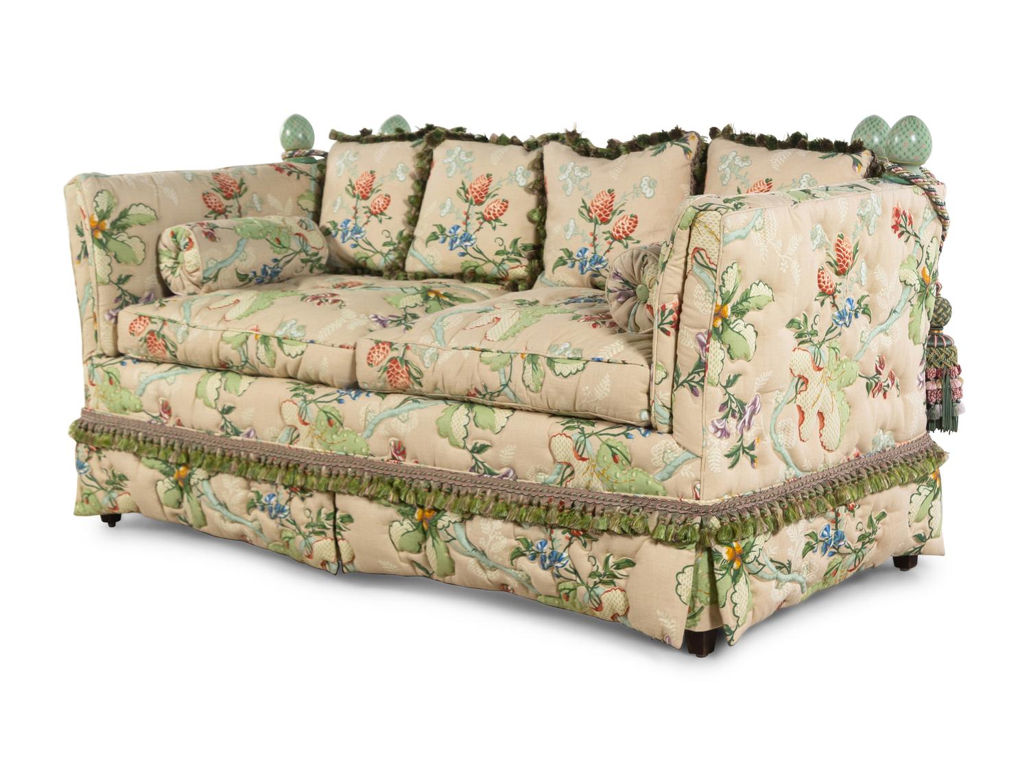 A Chintz-Upholstered Knole Sofa