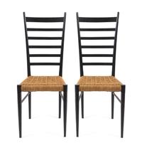 Otto Gerdau Co., CIRCA 1950s, a pair of Spinetto side chairs