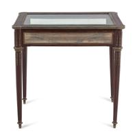 A Louis XVI Style Mahogany Vitrine Table