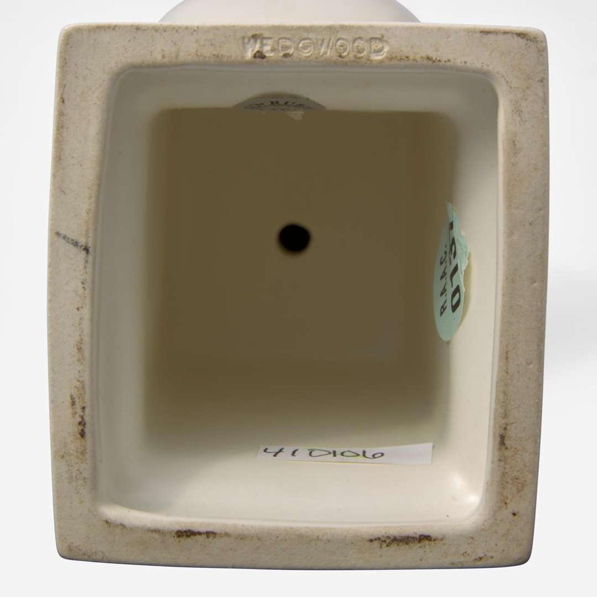 A Wedgwood Emile Lessore (1805-1876) Decorated Queensware Covered Vase with Jasperware Plaques, UK, circa 1861