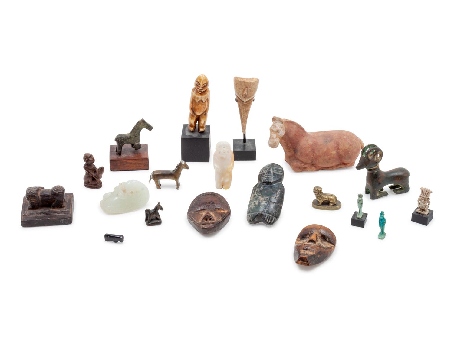 Nineteen African and Asian Figures