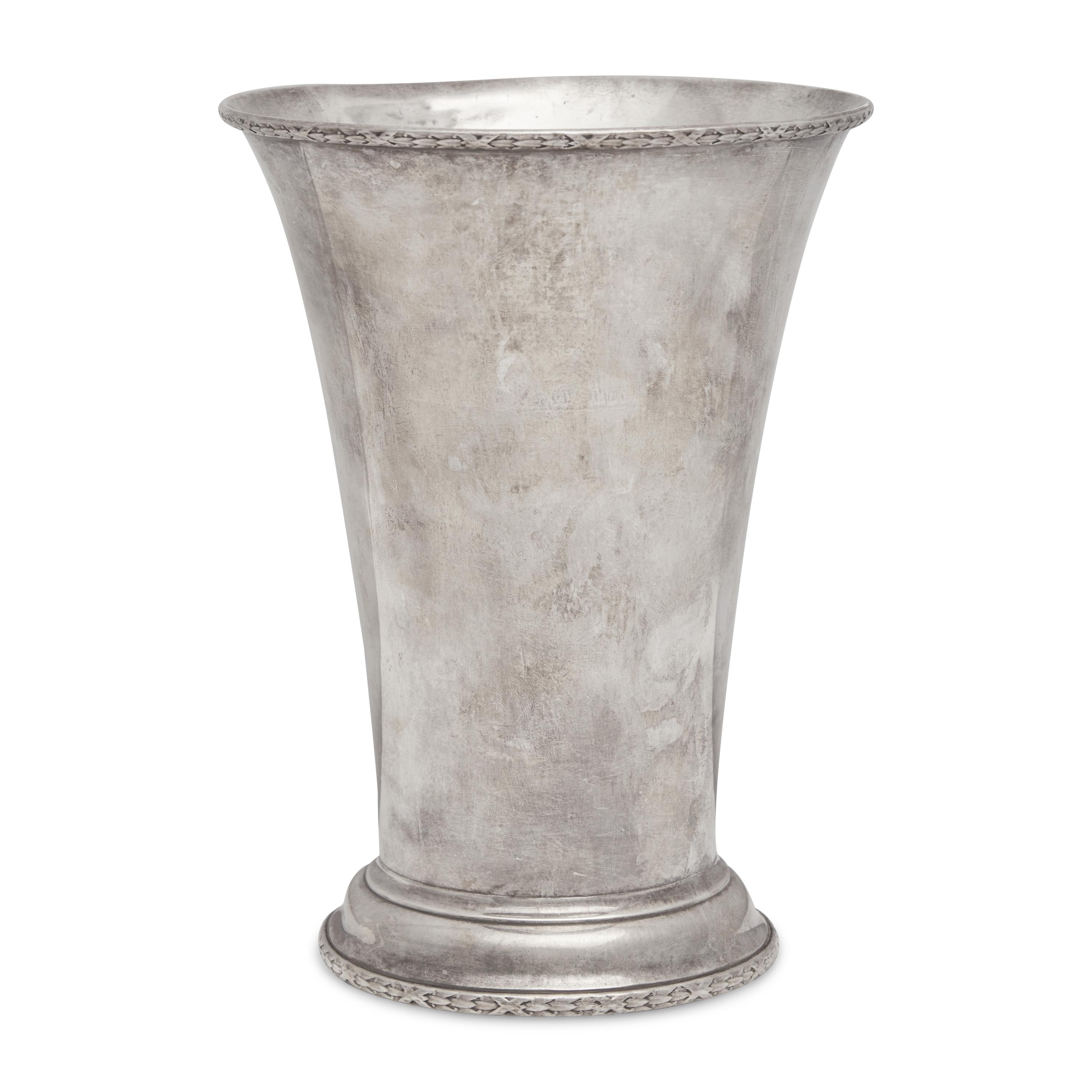A Sterling Silver Beaker Vase