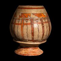 A Nicoya Polychrome Pedestal Jar