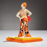 Clarice Cliff (English, 1899–1972) — Lido Lady ashtray, c. 1930