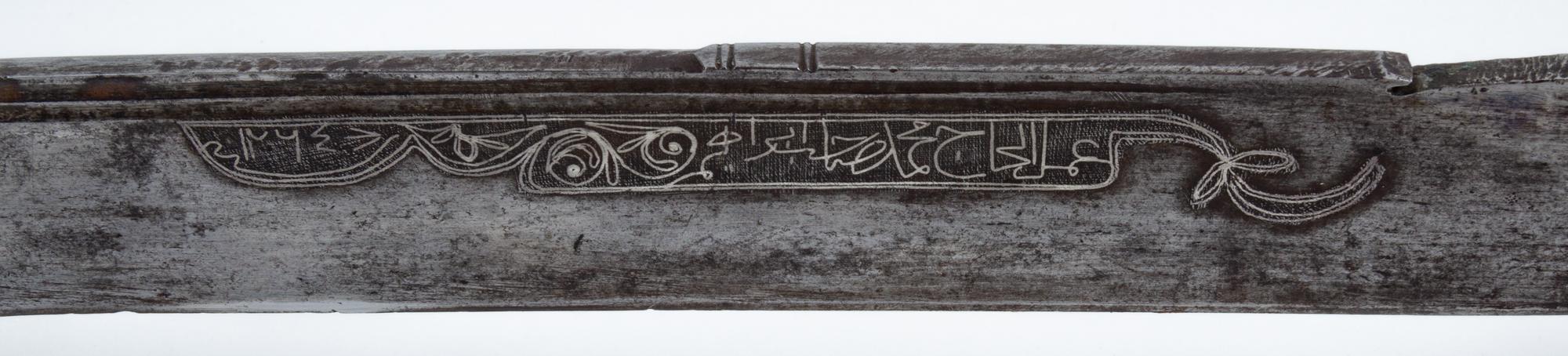 A Turkish Silver-Gilt Yataghan Sword