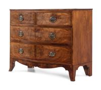 A George III Mahogany and Walnut Chest of Drawers