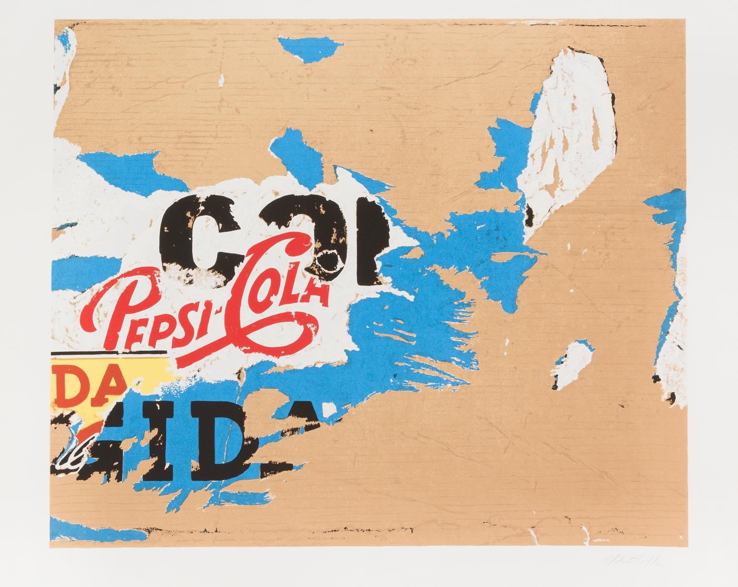 Mimmo Rotella, (Italian, 1918-2006), Pepsi, 1979