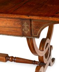 A Regency Brass Inlaid Rosewood Sofa Table