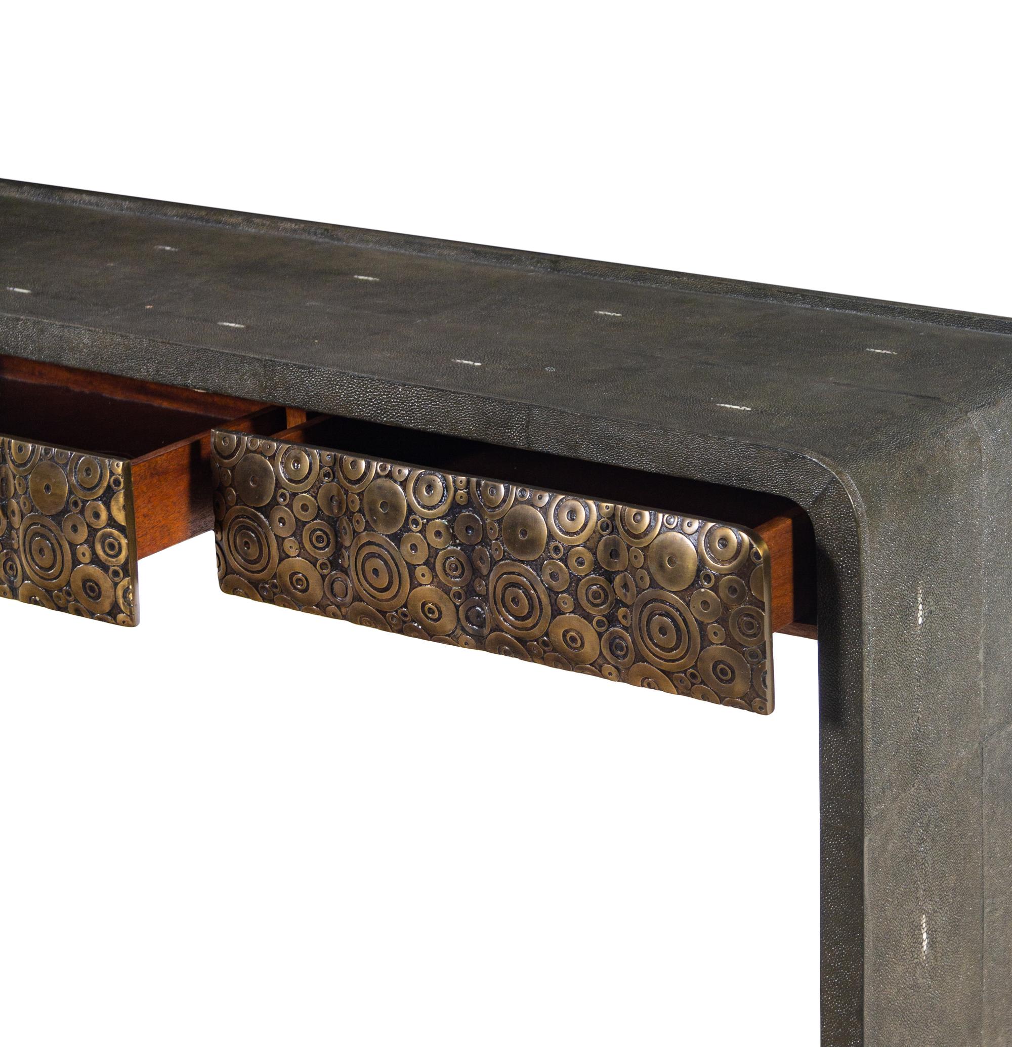 An R&Y Augousti Shagreen Console Table